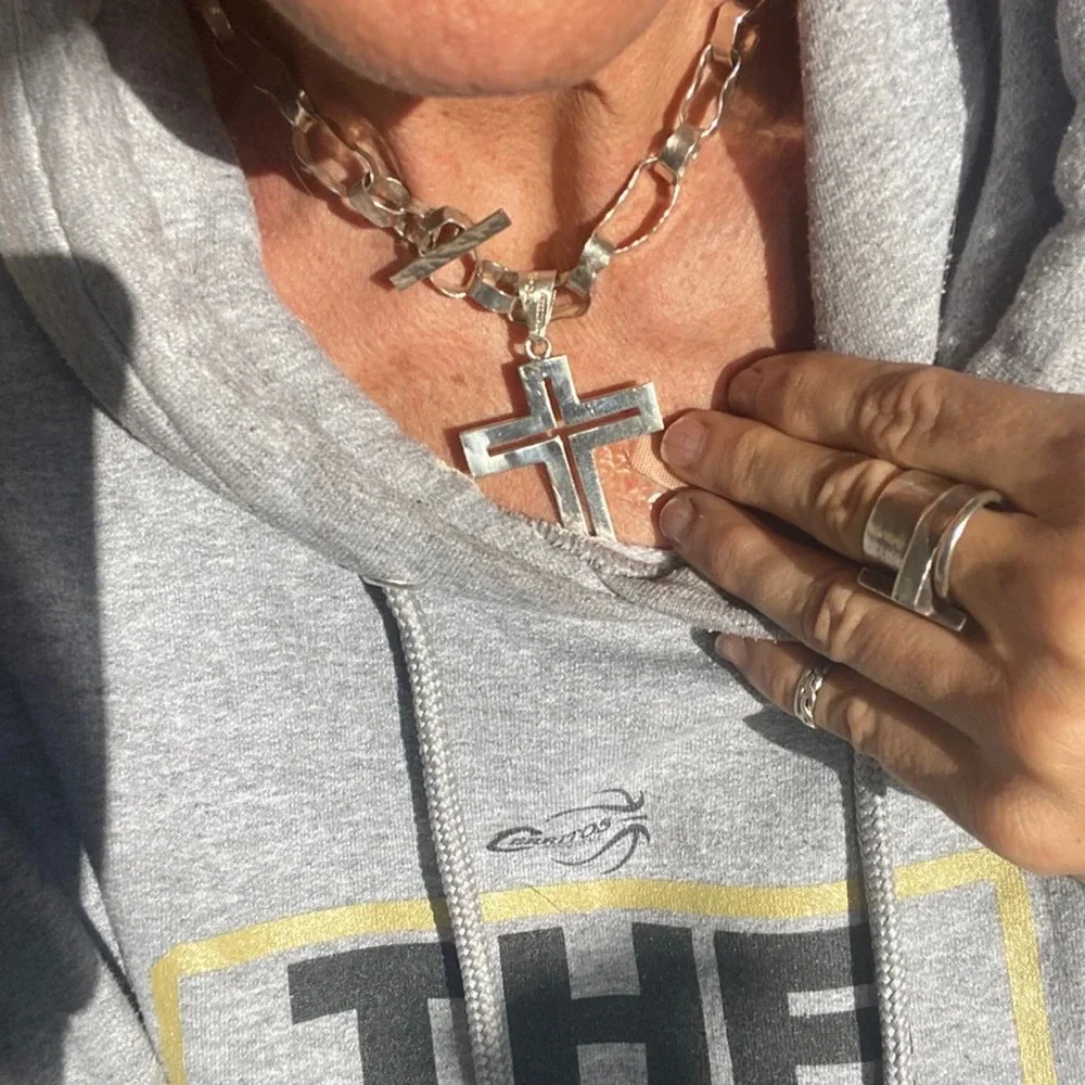 Sterling silver cross pendant (no chain)